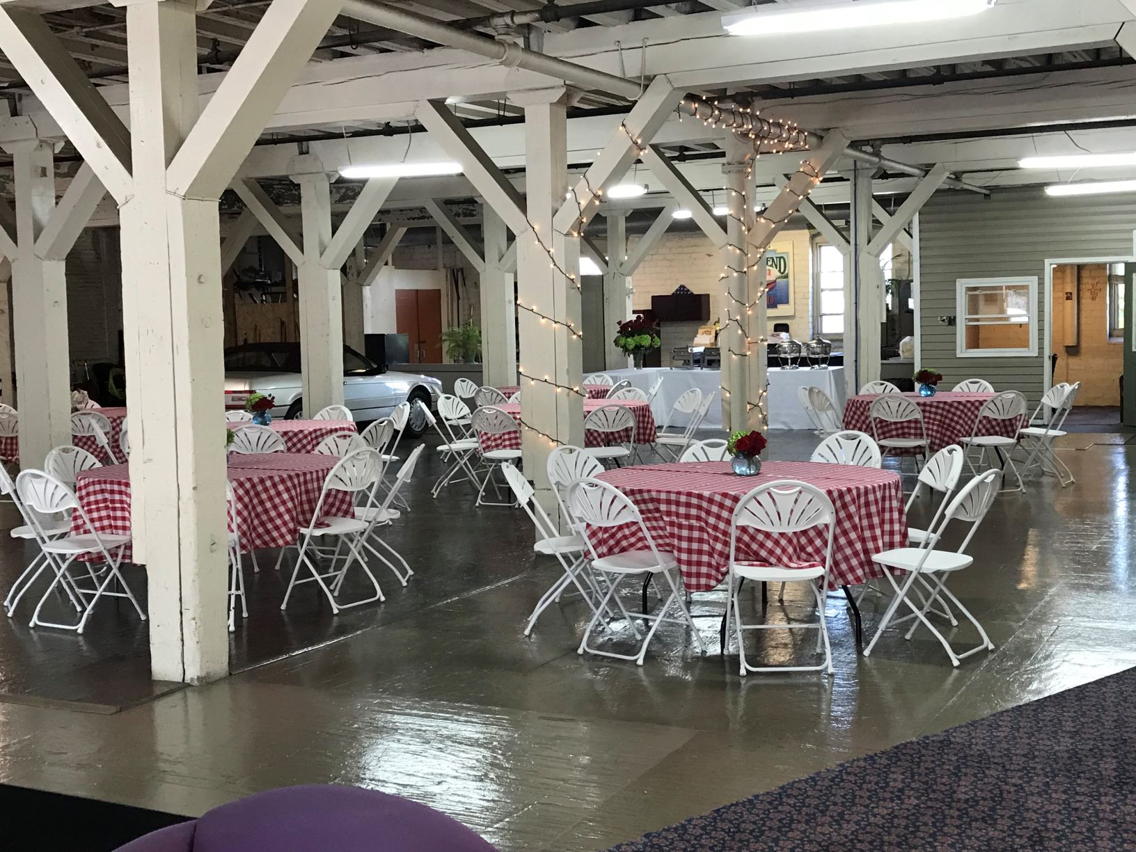 Dottore companies warehouse set up for the annual networking luncheon